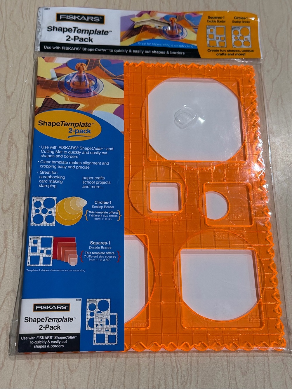 Fiskars ShapeTemplate 2-Pack - Precision Crafting Templates